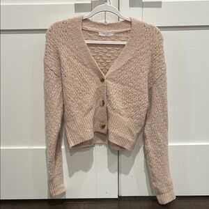 elodie Womens Pointelle Crop Cardigan